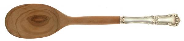Francis I (Sterling, No Monograms) Salad Serving Spoon with Wooden Bowl