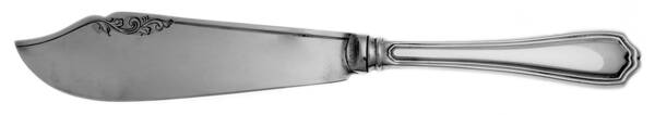 Georgian (Sterling, No Monograms) Hollow Handle Fish Serving Knife, Silverplt Blade