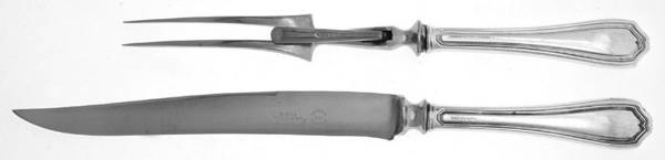 Georgian (Sterling, No Monograms) Small Stainless Blade 2-Piece Steak Carving Set