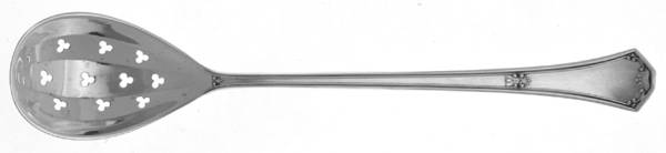 BMS12 (Sterling) Pierced Bowl Short Handle Olive Spoon