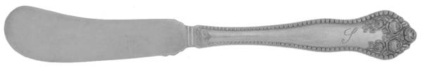 BES2 (Silverplate) Monogram Flat Handle Butter Spreader