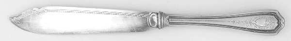 Georgian-Engraved (No Monograms) Individual Fish Knife with Silverplate Blade