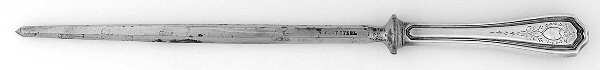 Georgian-Engraved (No Monograms) Large Roast Steel Rod Knife Sharpener
