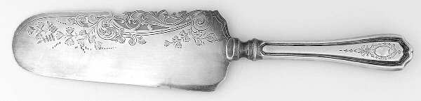 Georgian-Engraved (No Monograms) Cake Server Silverplate Blade