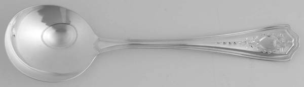 Georgian-Engraved (No Monograms) Round Bowl Soup Spoon (Gumbo)