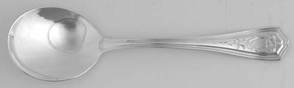 Georgian-Engraved (No Monograms) Round Bowl Soup Spoon (Cream Soup)