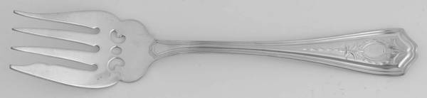 Georgian-Engraved (No Monograms) Small Solid Cold Meat Serving Fork