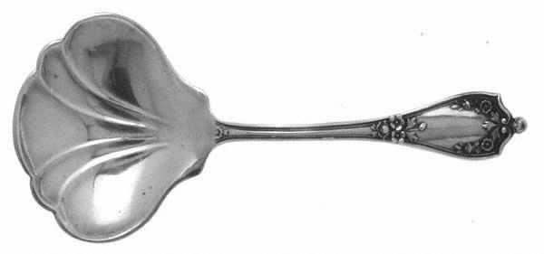 BMS17 (STERLING) Almond Spoon, Solid Piece