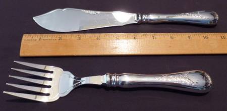 Queen Mary (Silverplate) Fish Serving Set Hollow Handle Large 2 Piece