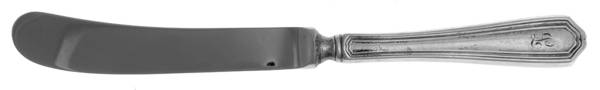 Georgian Plate (Silverplate) Monogram Butter Spreader Hollow Hdl-Paddle/StnlBld