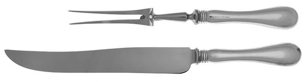 Old English (Silverplate, 1997) Large 2-Piece Roast Carving Set w/Stainless Blade