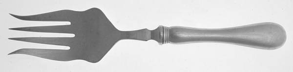 Old English (Silverplate, 1997) Medium Cold Meat Serving Fork, Plated Tines