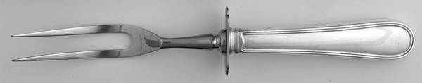 Colonial Thread (Sterling) Small Carving Fork W/Sterling Guard