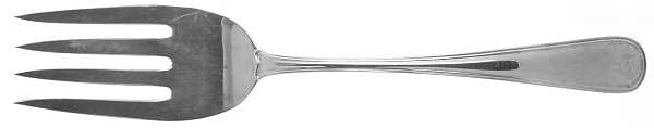 Colonial Thread (Sterling) Medium Solid Cold Meat Serving Fork