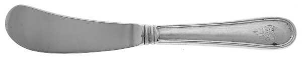 Colonial Thread (Sterling) Monogram Butter Spreader Hollow Hdl-Paddle/StnlBld