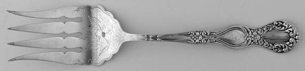 BMS25 (Sterling) Bright Cut Large Solid Cold Meat Serving Fork