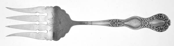 BMS25 (Sterling) Bright Cut Solid Large Cold Meat Serving Fork
