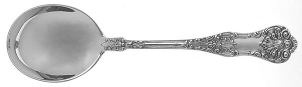 Queens (Sterling) Round Bowl Soup Spoon (Gumbo)