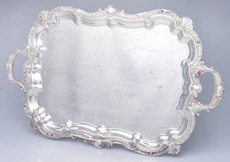 BIM1 (Silverplate, Hollowware) Large Footed Waiter Tray