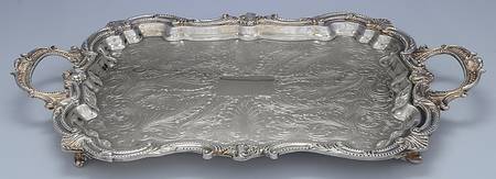 BIM1 (Silverplate, Hollowware) Large Silverplate Waiter Tray