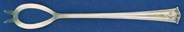 BMS29 (STERLING) Pierced Bowl Short Handle Olive Spoon
