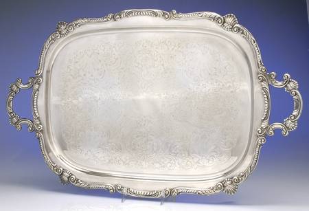 BIM2 (Silverplate, Hollowware) Large Silverplate Waiter Tray