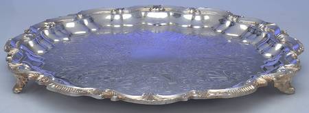 BIM3 (Silverplate, Hollowware) 16" Round Footed Tray