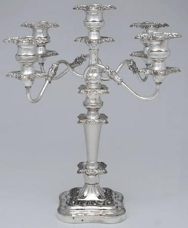 BIM4 (Silverplate, Hollowware) Large 5-Light Candelabra