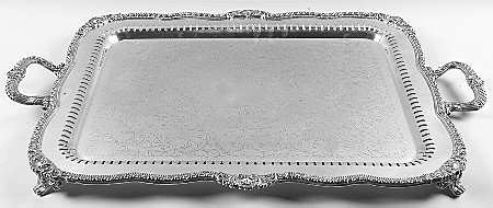 BIM7 (Silverplate, Hollowware) Large Silverplate Waiter Tray