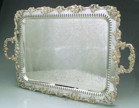 BIM8 (Silverplate, Hollwware) Large Footed Waiter Tray