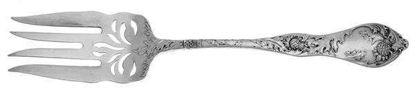 Thistle (Sterling) Small Solid Cold Meat Serving Fork by R. Blackinton & Co