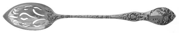 Thistle (Sterling) Pierced Bowl Short Handle Olive Spoon