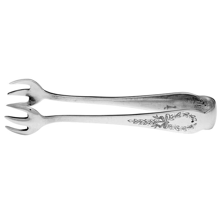 Tudor Wreath (Sterling) Small Sugar Tongs