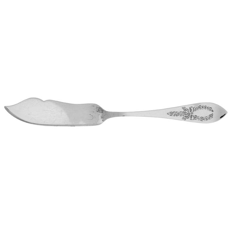 Tudor Wreath (Sterling) Flat Handle Master Butter Knife