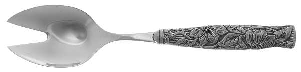 Sunflower (Pewter) Solid Salad Serving Fork