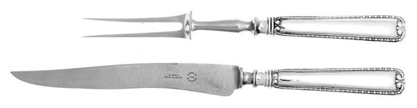 BIR16 (Sterling) Large 2-Piece Roast Carving Set w/Stainless Blade
