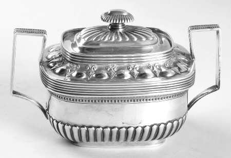 145 (Sterling, Hollowware) Sugar Bowl & Lid