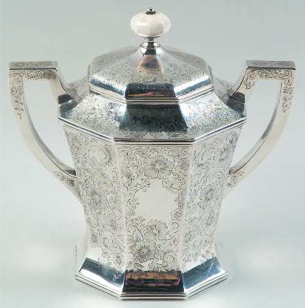 1285 (Sterling, Hollowware) Sugar Bowl & Lid