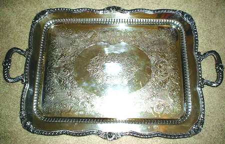 GDS7 (Silverplate, Hollowware) Silverplate Waiter Tray