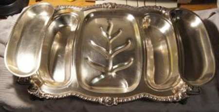 GDS7 (Silverplate, Hollowware) 3-Part Plated Platter with Cover