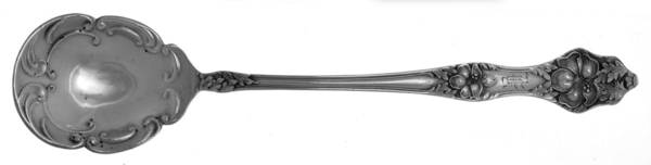 Landers No. 2 (Sterling, 1900, No Monograms) Pierced Bowl Short Handle Olive Spoon