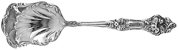 Landers No. 2 (Sterling, 1900, No Monograms) Solid Nut Serving Spoon