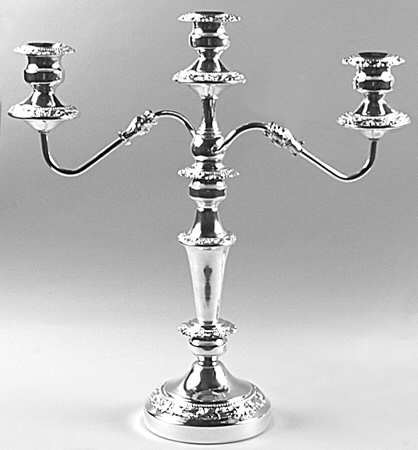BIM13 (Silverplate, Hollowware) Large 3 Light Candelabra