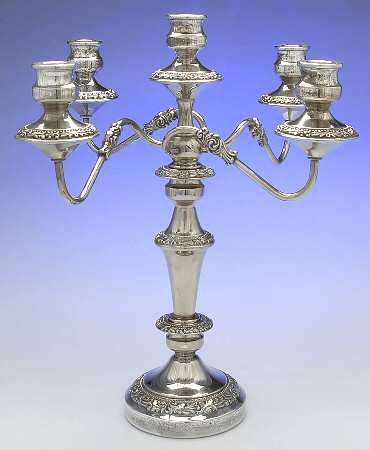 BIM13 (Silverplate, Hollowware) Large 5-Light Candelabra