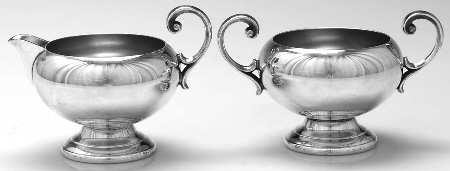 39 (Silverplate, Hollowware) Creamer & Open Sugar Set