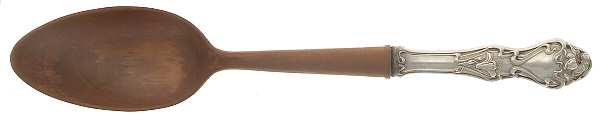 Azalia (Sterling) Salad Serving Spoon with Wooden Bowl
