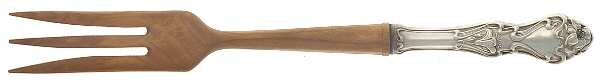 Azalia (Sterling) Salad Serving Fork with Wooden Prongs