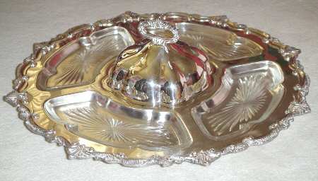 Silverplate Hollowware Lazy Susan with Liner
