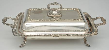 Silverplate Hollowware 3 Part Buffet Server with Cover