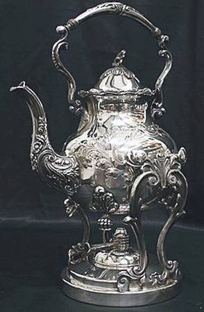 BIM15 (Silverplate, Hollowware) Kettle, Stand & Burner